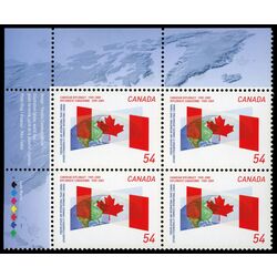 canada stamp 2331 canadian flag intersecting globe 54 2009 PB UL