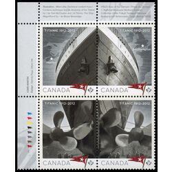 canada stamp 2534a titanic 2012 PB UL