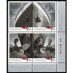 canada stamp 2534a titanic 2012 PB LR