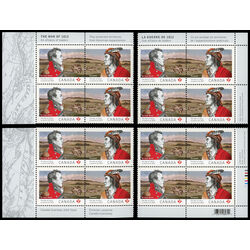 canada stamp 2555a the war of 1812 2012 PB SET
