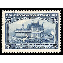 canada stamp 99 champlain s habitation 5 1908 U VF 075