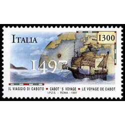 italy stamp 2162 john cabot s voyage to canada 500th anniversary 1997