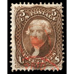 us stamp postage issues 95 jefferson 5 1867 U 002