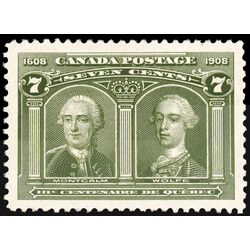 canada stamp 100 montcalm wolfe 7 1908 M XF 082