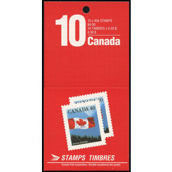 canada stamp bk booklets bk124 flag over mountains 1990