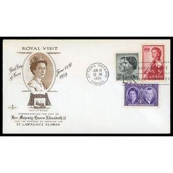 canada stamp 386 queen elizabeth ii 5 1959 FDC COMBO 032