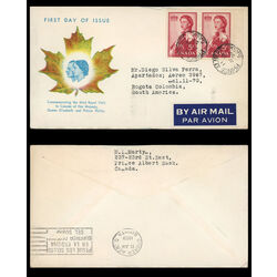 canada stamp 386 queen elizabeth ii 5 1959 FDC PC 031
