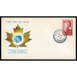 canada stamp 386 queen elizabeth ii 5 1959 FDC PC 033