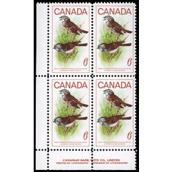 canada stamp 496 white throated sparrow 6 1969 PB LL