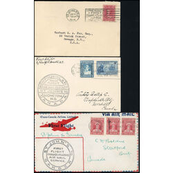 3 newfoundland first flight covers
