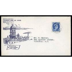 canada stamp 341 queen elizabeth ii 5 1954 FDC PC 030
