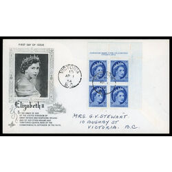 canada stamp 341 queen elizabeth ii 5 1954 FDC UR 032