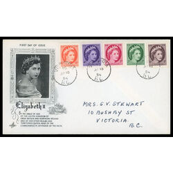 canada stamp 337 41 fdc queen elizabeth ii 1954 FDC COMBO 011