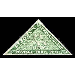 newfoundland stamp 11a pence second issue 3d 1860 M VF 021