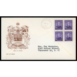 canada stamp 349 sir john thompson 4 1954 FDC BLOCK 008