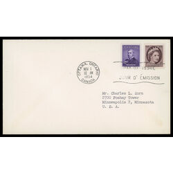 canada stamp 349 sir john thompson 4 1954 FDC COMBO 011