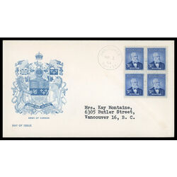 canada stamp 350 sir mackenzie bowell 5 1954 FDC BLOCK 008