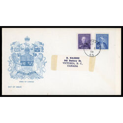 canada stamp 357 8 fdc prime ministers 1955 FDC COMBO 006