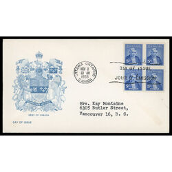 canada stamp 358 sir charles tupper 5 1955 FDC BLOCK 012