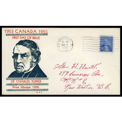 canada stamp 358 sir charles tupper 5 1955 FDC PC 014