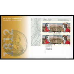 canada stamp 2555a the war of 1812 2012 FDC UL