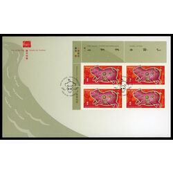 canada stamp 2201 year of the pig 52 2007 FDC UL