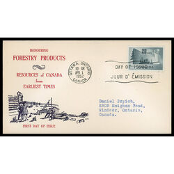 canada stamp 316 paper mill 20 1952 FDC PC 020