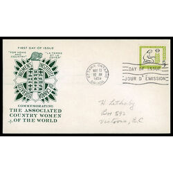 canada stamp 385 woman and tree 5 1959 FDC PC 013