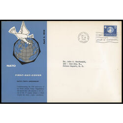 canada stamp 384 globe 5 1959 FDC PC 009