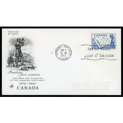 canada stamp 370 thompson and map 5 1957 FDC PC 016