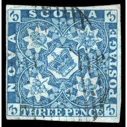 nova scotia stamp 2 pence issue 3d 1851 U VF 022