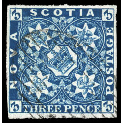 nova scotia stamp 3 pence issue 3d 1851 U VF 023