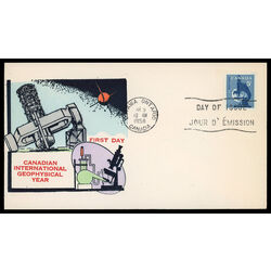 canada stamp 376 microscope 5 1958 FDC PC 014