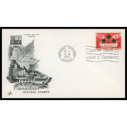 canada stamp 388 national emblems 5 1959 FDC PC 018