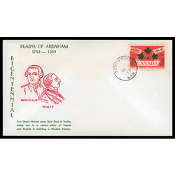 canada stamp 388 national emblems 5 1959 FDC PC 021
