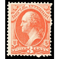us stamp o officials o17 interior 3 1873 M NH 001