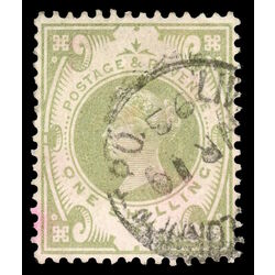 great britain stamp 122 queen victoria 1 sh 1887 U VF 024