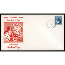 canada stamp 376 microscope 5 1958 FDC PC 015