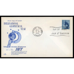 canada stamp 376 microscope 5 1958 FDC PC 021