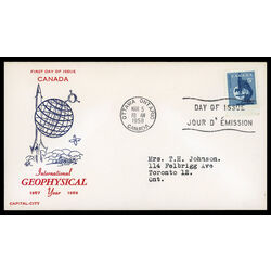 canada stamp 376 microscope 5 1958 FDC PC 023