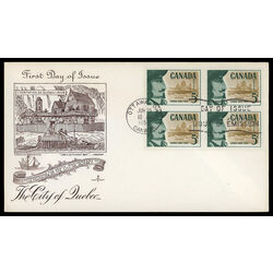 canada stamp 379 champlain 5 1958 FDC BLOCK 009