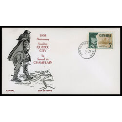 canada stamp 379 champlain 5 1958 FDC PC 019