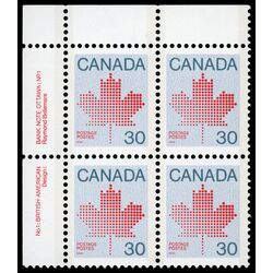 canada stamp 923 maple leaf 30 1982 PB UL %231
