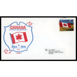canada stamp 1192 flag over prairie 39 1990 FDC EVENT 003