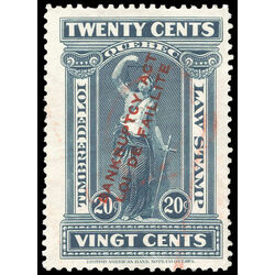 canada revenue stamp ql91 quebec law stamp with overprint 20 1923