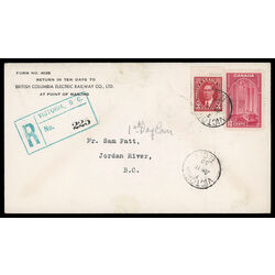 canada stamp 241a memorial chamber 10 1938 FDC PC 017