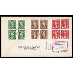 canada stamp 231 3 fdc king george vi 1 1937 FDC COMBO 025