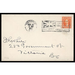 canada stamp 236 king george vi 8 1937 FDC PC 011