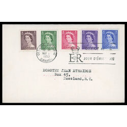 canada stamp 325 9 fdc queen elizabeth ii 1953 FDC COMBO 005