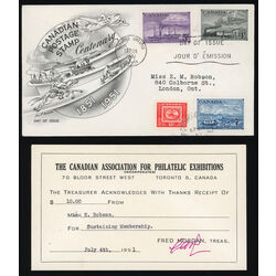 canada stamp 311 4 fdc stamp centenary 1951 FDC COMBO 010